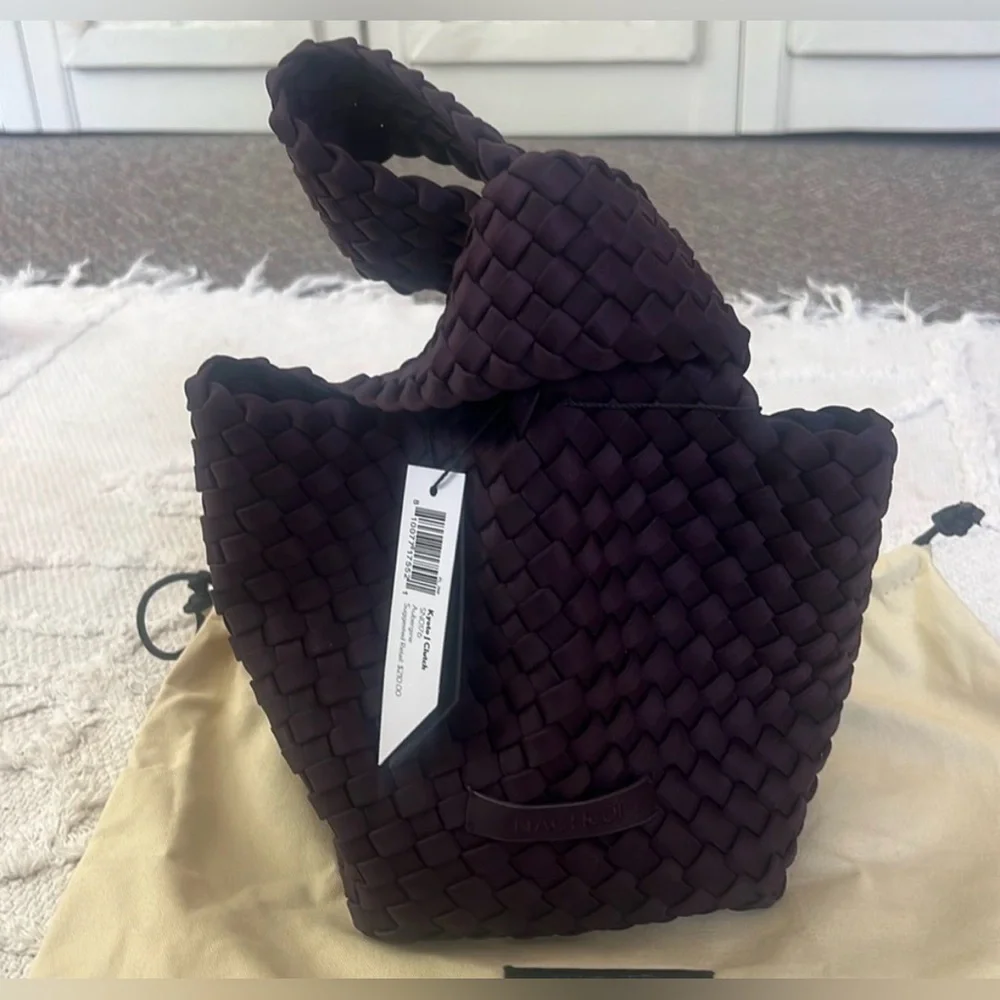 Naghedi Deep Purple Woven Tote - Picture 4 of 7